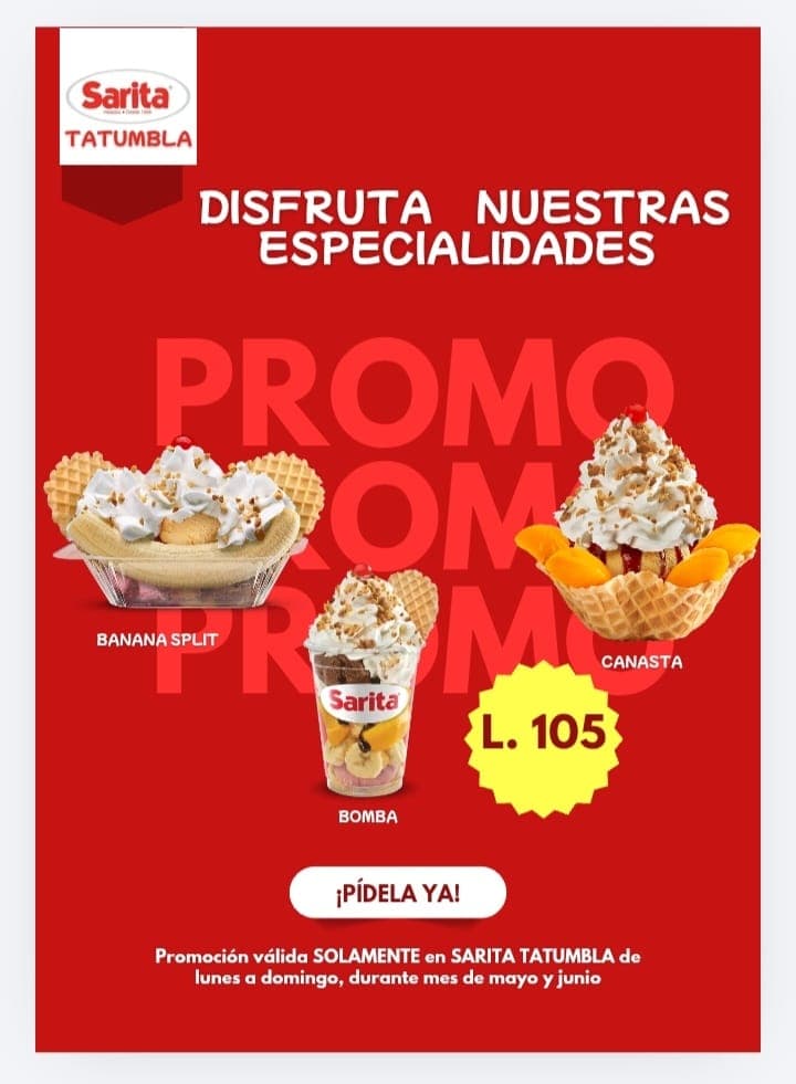 Menú de Sarita — página 2 de 3